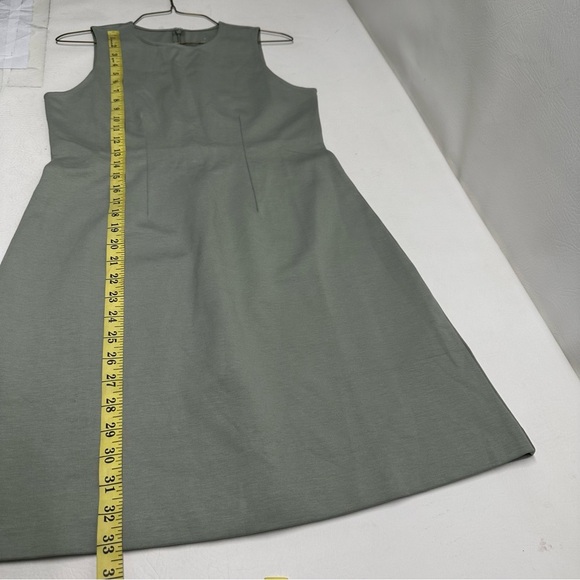 Everlane Green Sheath Mini Dress Cap Sleeve Halter - Picture 4 of 9